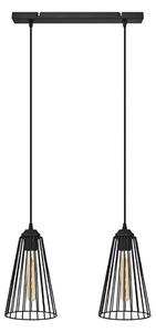 Luster na lanku TORRI 2xE27/15W/230V čierna
