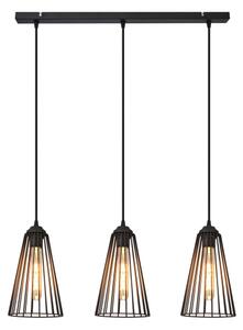 Luster na lanku TORRI 3xE27/15W/230V čierna