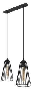 Luster na lanku TORRI 2xE27/15W/230V čierna