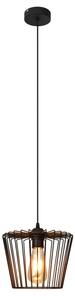 Luster na lanku TORRI 1xE27/15W/230V pr. 23 cm čierna