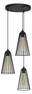 Luster na lanku TORRI 3xE27/15W/230V čierna