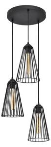 Luster na lanku TORRI 3xE27/15W/230V čierna