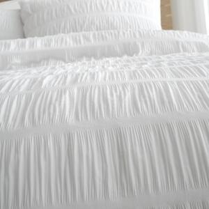 Biele obliečky na dvojlôžko 200x200 cm Seersucker - Catherine Lansfield