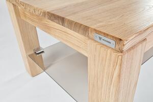 Wooded Konferenčný stolík Chicago Glass z masívu DUB 110x65x45cm