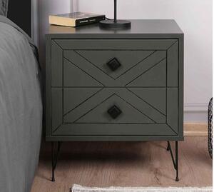 Dizajnový nočný stolík Fairly 50 cm antracitový
