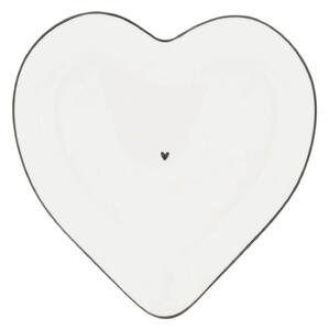 Keramický tanierik White Heart 16 cm