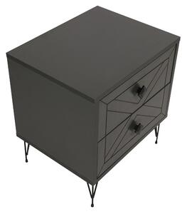 Dizajnový nočný stolík Fairly 50 cm antracitový