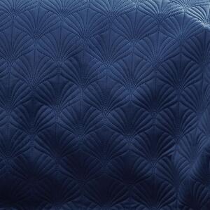 Modrý pléd na dvojlôžko 220x230 cm Art Deco Pearl - Catherine Lansfield