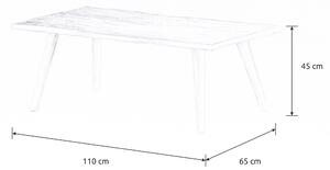 Wooded Konferenčný stolík Toronto z masívu DUB 110x65x45cm