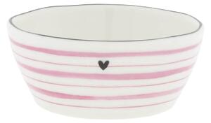 Keramická mištička Pink Print 80 ml Prúžky