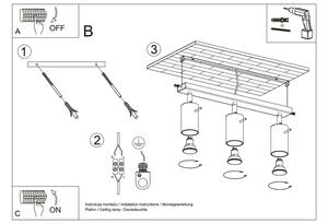 Brilagi - LED Bodové svietidlo ASMUS 3xGU10/7W/230V čierna