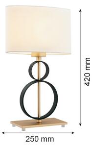 Argon 8373 - Stolná lampa PERSEO 1xE27/15W/230V 42 cm krémová/čierna