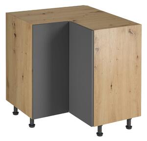 Kuchynská skrinka LANGEN D90N Dub artisan/sivá
