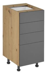 Kuchynská skrinka LANGEN D40S4 Dub artisan/sivá