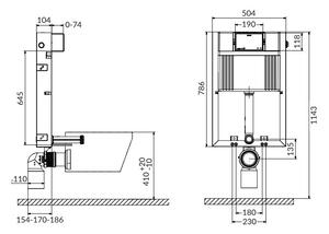 Cersanit AQUA 92 Pneu s WET BOX podomietkový závesný rám, S97-052