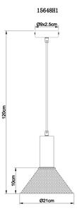 Globo 15648H1 - Luster na lanku JEDD 1xE27/60W/230V čierna