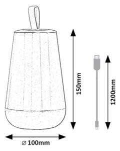 Rabalux 76019 - LED RGB Stmievateľná stolná lampa FRANCO LED/2W/5V 3000K