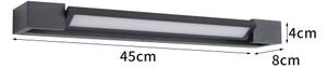 Brilagi-LED Kúpeľňové osvetlenie na zrkadlo AQUA LINE LED/12W/230V 45 cm IP44 čierne