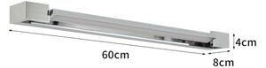 Brilagi-LED Kúpeľňové zrkadlo s osvetlením AQUA LINE LED/18W/230V 60 cm IP44 lesklý chróm