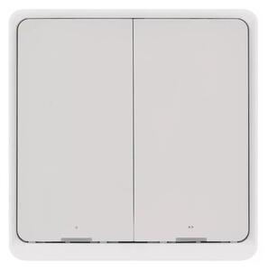 Vypínač 2-tlačidlový GoSmart 1xCR2430 Tuya biela