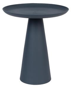 Modrý hliníkový odkladací stolík White Label Ringar, ø 39,5 cm