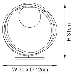Endon 92491 - Stolná lampa EMILIO 1xG9/3W/230V zlatá/biela