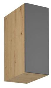 Závesná kuchynská skrinka LANGEN G30G Dub artisan/sivá
