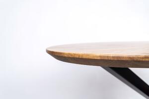 Wooded Jedálenský stôl Victoria ROUNDED z masívu DUB 190x90x76cm