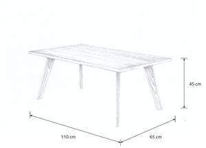 Wooded Konferenční stolek Jasper z masivu DUB Hrana stolu: Přírodní (zaoblená)