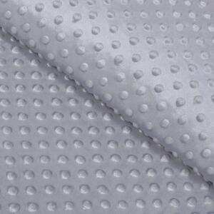 Detská látka Minky 3D bodky MKP-048 Sivá - šírka 150 cm