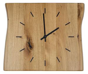 Wooded Nástěnné hodiny Thunder z masivu DUB Odstín dřeva: Přírodní olej 3232 (+0 Kč), Barva vyfrézování (čísla,znak,drážky): Stejná jako odstín hodin (+0 Kč)