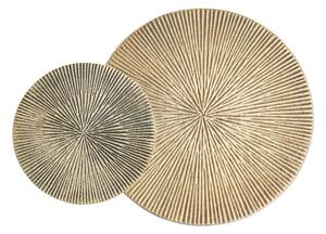 DISC Dekoračný tanier ryhovaný 20 cm - zlatá