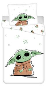 Bavlnené detské obliečky na jednolôžko 140x200 cm Star Wars Baby Yoda - Jerry Fabrics