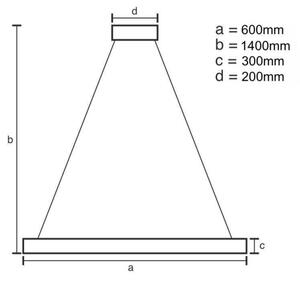 LED Stmievateľný krištáľový luster na lanku LED/80W/230V + diaľkové ovládanie