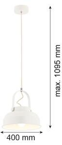 Argon 8284 - Luster na lanku DAKOTA 1xE27/15W/230V biela