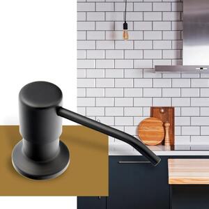 Sink Quality Simple, dávkovač saponátu pre kuchynský drez 400ml, čierna matná, SKQ-DOZ-BK