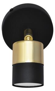 LED Nástenné bodové svietidlo TUBSSON 1xGU10/4,8W/230V čierna/zlatá