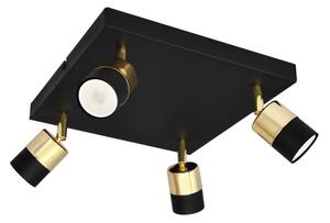 LED Bodové svietidlo TUBSSON 4xGU10/4,8W/230V čierna/zlatá