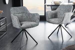 Príručný stolík SLIM LINE 45 cm mramorový vzhľad antracit