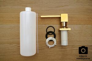 Sink Quality Quatro, dávkovač saponátu pre kuchynský drez 400ml, zlatá lesklá, SKQ-DOK-GD