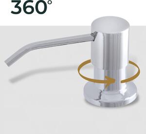 Sink Quality Simple, dávkovač saponátu pre kuchynský drez 400ml, chróm lesklý, SKQ-DOZ-CH