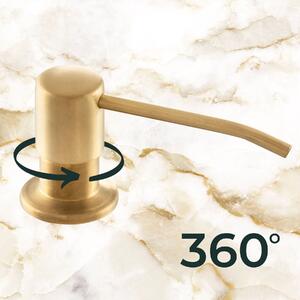 Sink Quality Simple, dávkovač saponátu pre kuchynský drez 400ml, zlatá lesklá, SKQ-DOZ-GD