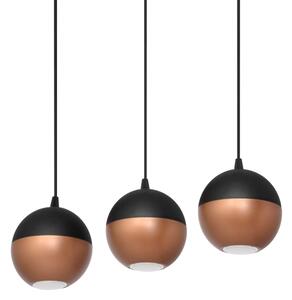 LED Luster na lanku MIDWAY 3xGU10/4,8W/230V čierna/medená