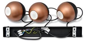 LED Luster na lanku MIDWAY 3xGU10/4,8W/230V čierna/medená