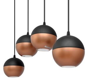 LED Luster na lanku MIDWAY 4xGU10/4,8W/230V čierna/medená