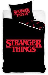 Carbotex Bavlnené obliečky Stranger Things Black, 140 x 200 cm, 70 x 90 cm