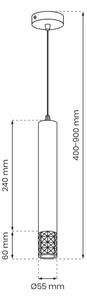 Luster na lanku TUBI 1xGU10/8W/230V lesklý chróm
