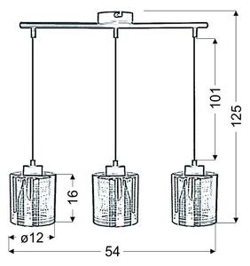 Luster na lanku COX 3xE27/60W/230V zlatá