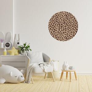 PIPPER. Kruhová samolepka na stenu "Leopardí vzor" Veľkosť: 60 cm