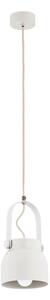 Argon 8290 - Luster na lanku LOGAN 1xE27/15W/230V pr. 14 cm biela